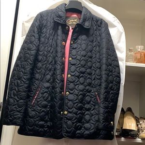 Coach “quilted” jacket with C logo